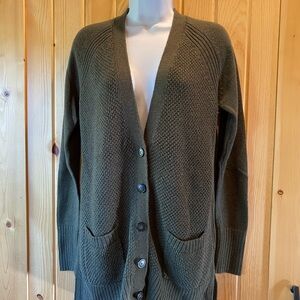 Cozy Olive Green Cardigan Sweater